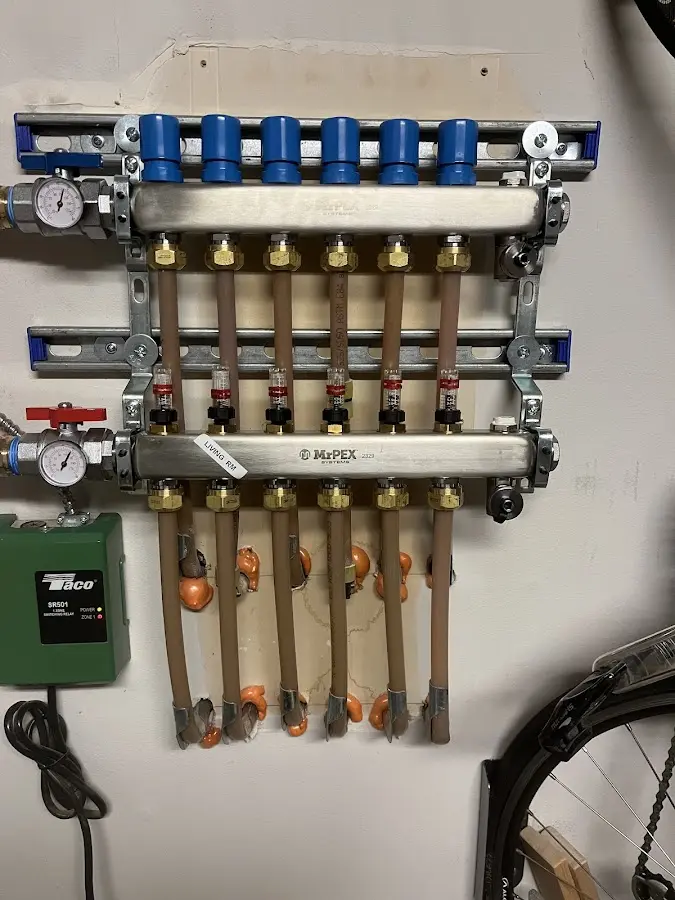 Plumber performing Gas Line Installation at a residential property in Pittston